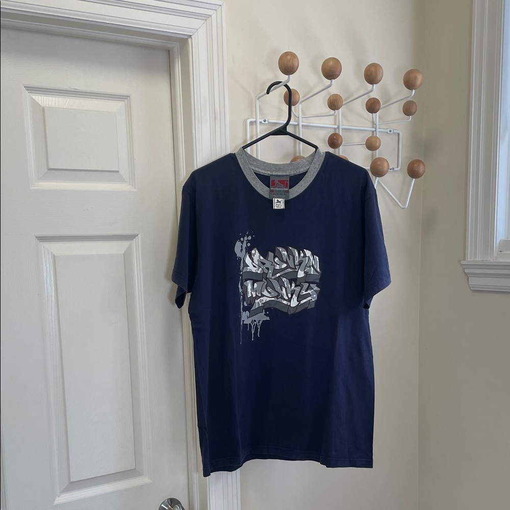 Drunknmunky  - Y2K Classic Short Sleeve T-Shirt - Navy - M
